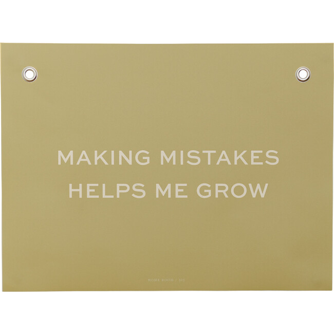 Life Lesson: Mistakes Help Me Grow Affirmation Print, Yellow