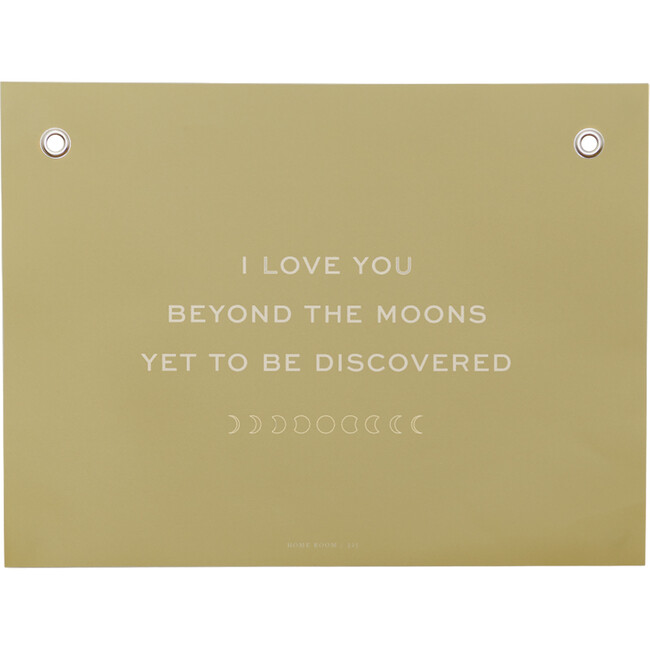 Life Lesson: I Love You Beyond The Moons Affirmation Print, Yellow