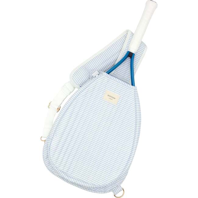 Power Blue Stripe Coated Tennis Bag