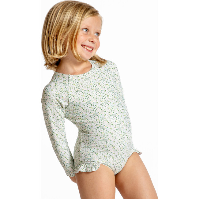 Girls Sea Marsh Floral Rashguard One Piece - One Pieces - 3