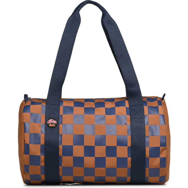 Weekend Water-Repellent Duffel Bag, Ochre & Navy