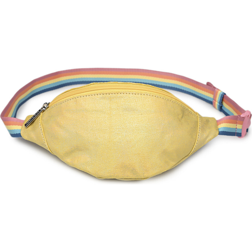 Banana Zipper Fanny Pack, Iridescent Yellow - Bags - 1