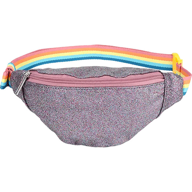 Banana Zipper Fanny Pack, Glitter Violet