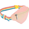 Banana Zipper Fanny Pack, Glitter Coral - Bags - 2