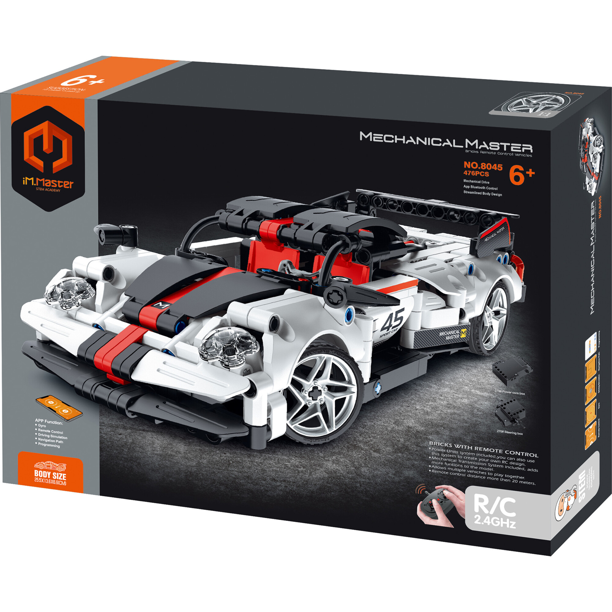 iM.Master STEM Academy: Mechanical Master - R/C Super Car: White/Red/Black 476pcs - Building Sets - 1