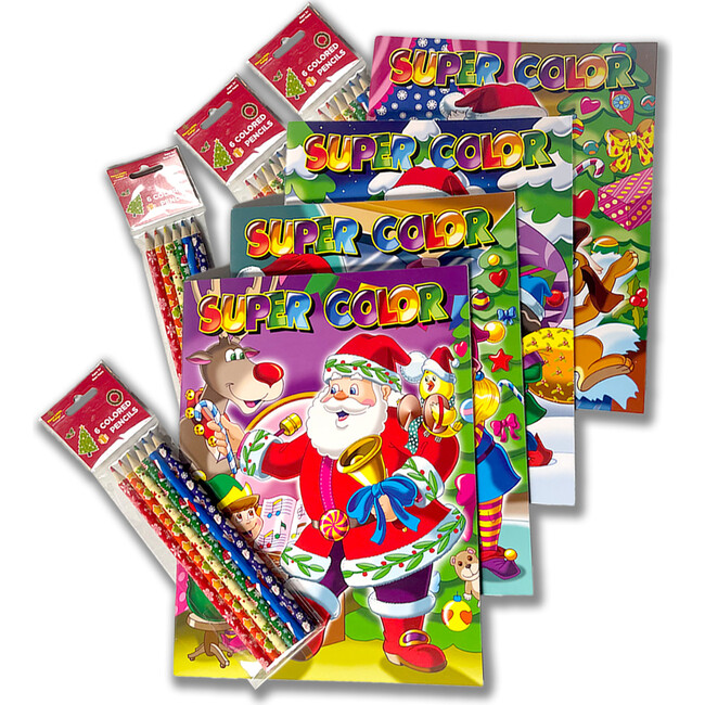 Three Little Twigs: Christmas Coloring Books 8pc Bundle