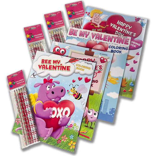 Three Little Twigs: Valentine's Coloring Books 8pc Bundle