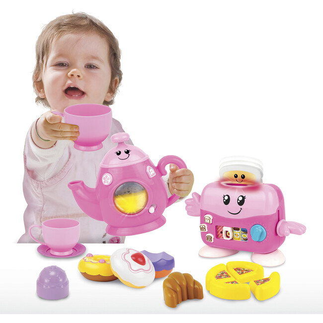 Winfun: Mycook Master - Toast 'N Fun Tea Set - Pink - Lights & Sounds - Play Food - 2