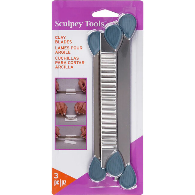 Sculpey: Tools Clay Blades Set Of 3 - stainless-steel