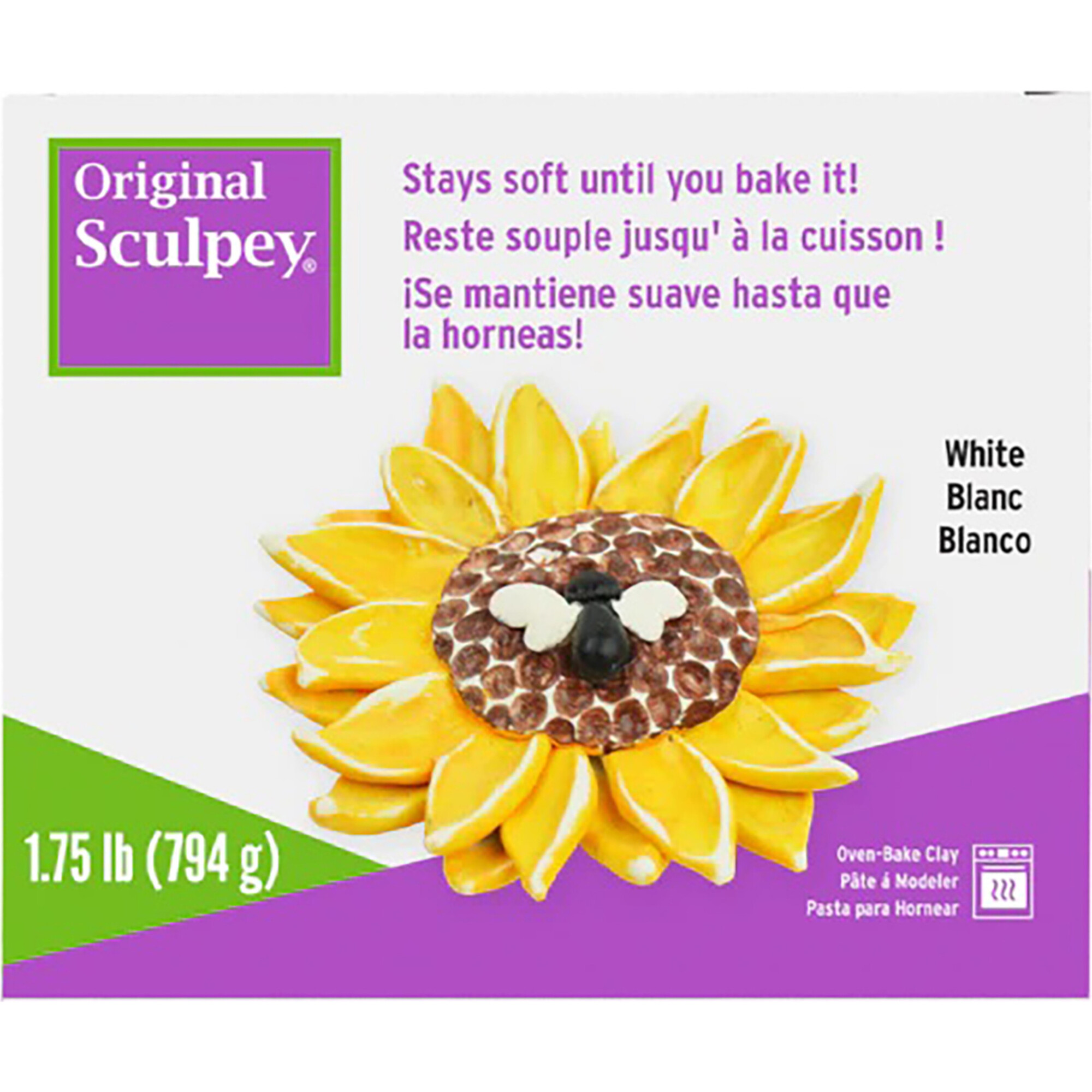 Sculpey: Original Sculpey Clay: White - 1.75 lb - Polymer Oven Bake Clay - Arts & Crafts - 1