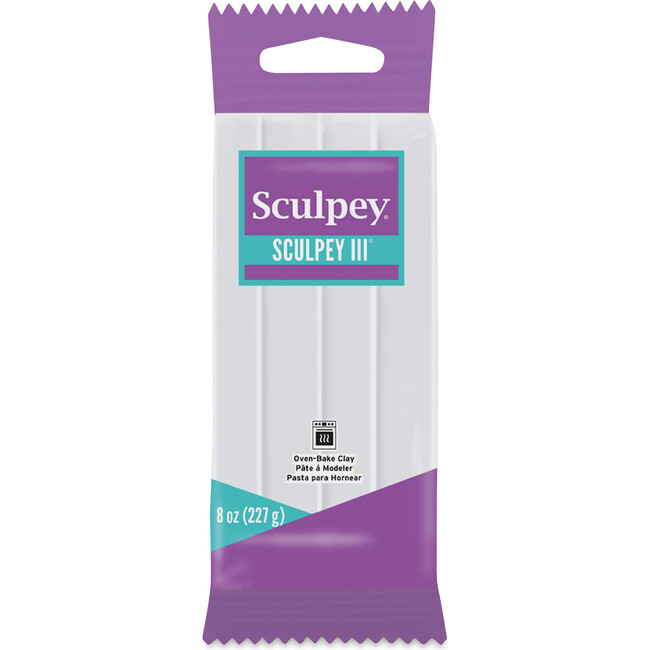 Sculpey III: Polymer Clay White - 8oz Pack - Oven Bake Clay