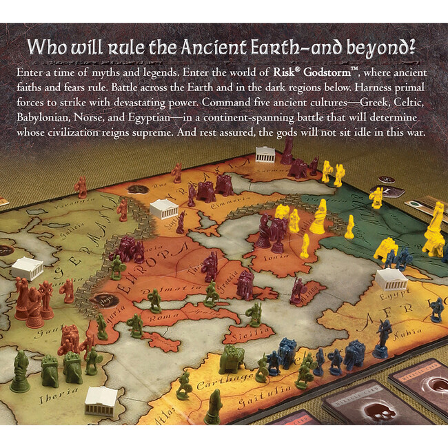 Renegade Game Studios: Risk: Godstorm -  Command 5 Ancient Cultures! War Strategy Board Game - Games - 4