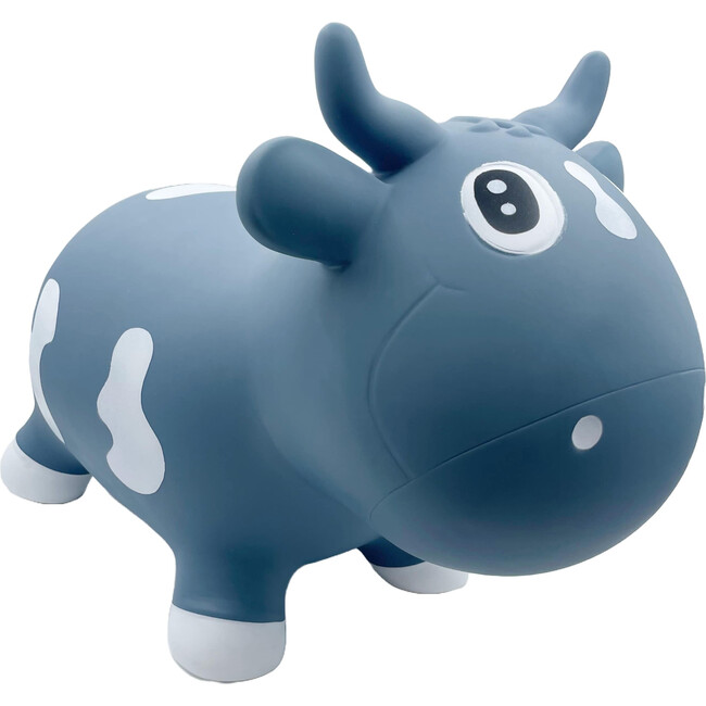 Pop It Up: Kidzzfarm Bouncing Cow: Junior - Blue - Inflatable Animal Hopper