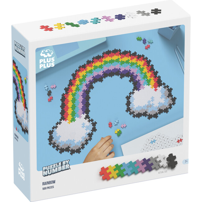 Plus-Plus: Puzzle by Number - Rainbow - 500 Pieces