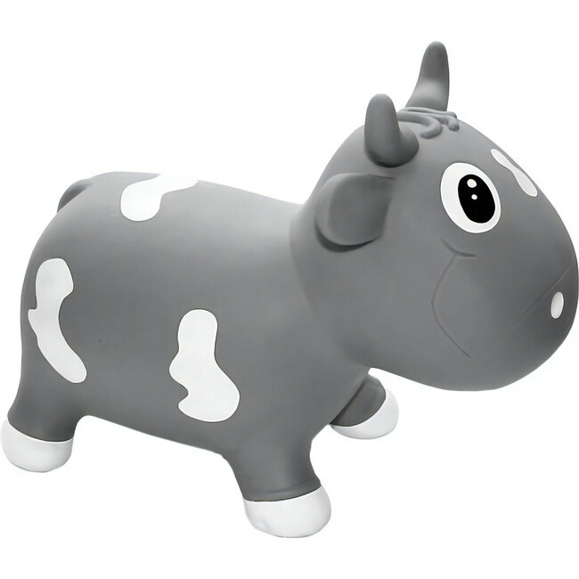 Pop It Up: Kidzzfarm Bouncing Cow: Junior - Grey - Inflatable Animal Hopper