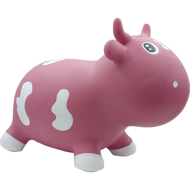 Pop It Up: Kidzzfarm Bouncing Cow: Junior - Pink - Inflatable Animal Hopper