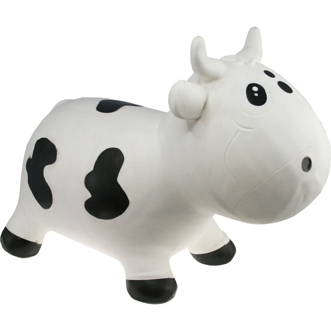 Pop It Up: Kidzzfarm Bouncing Cow: Junior - White - Inflatable Animal Hopper