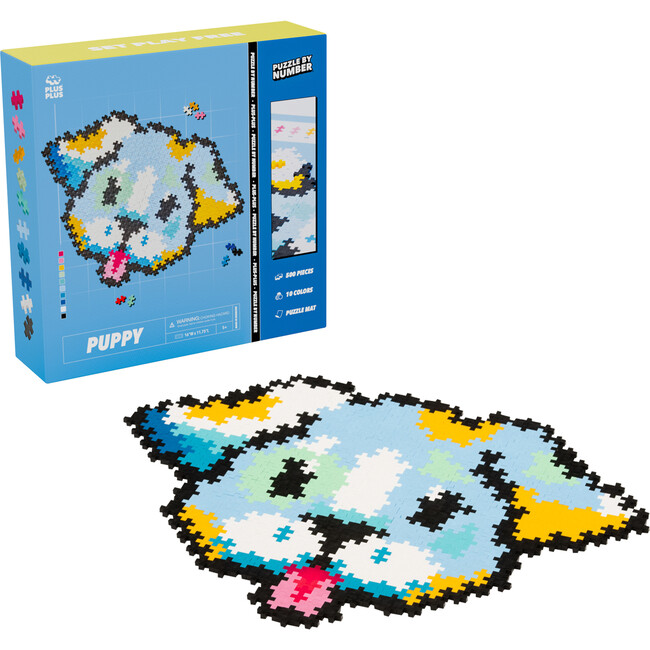 Plus-Plus: Puzzle by Number - Puppy - 500 Piece