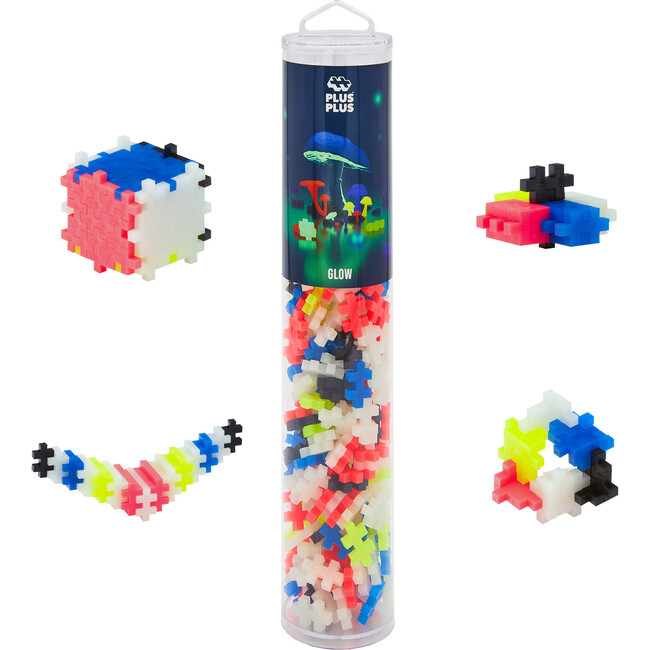 Plus-Plus: Open Play Tube - Glow-In-The-Dark Mix - 240 Pieces