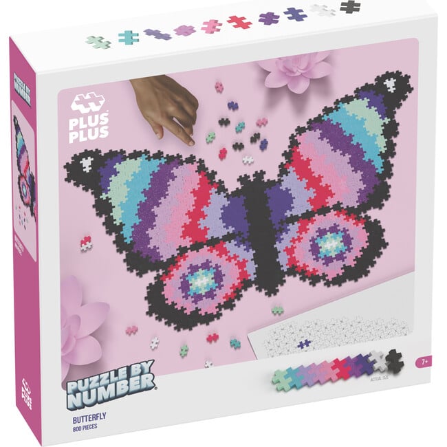 Plus-Plus: Puzzle by Number - Butterfly - 800 Pieces