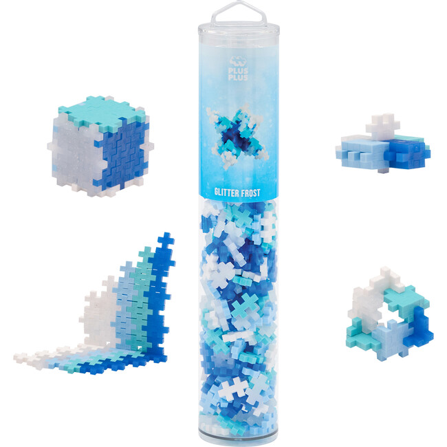 Plus-Plus: Open Play Tube - Glitter Frost Mix - 240 pcs