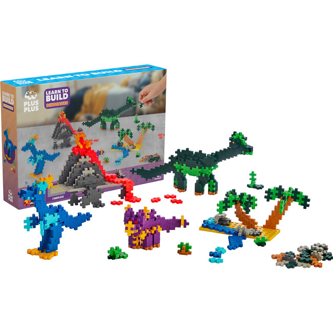 Plus-Plus: Learn to Build - Dinosaurs - 400 Piece Set