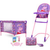 Peppa Pig: At Home 8pc Set - Purple, Pink, Flowers - Doll Accessories - 1 - thumbnail
