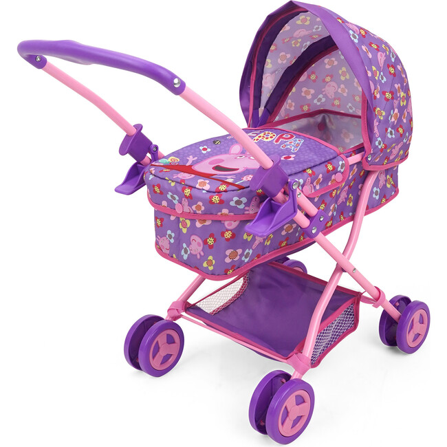 Peppa Pig: Doll Pram - Purple, Pink, Flowers - Accessory For Dolls Up To 18"