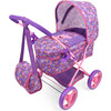 Peppa Pig: Doll Deluxe Pram & Bag - Purple, Pink, Flowers - Doll Accessories - 1 - thumbnail