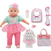 Little Darlings: 16" The Little Ballerina Set - Bunny, Green, Pink - Doll Accessories - 1 - thumbnail