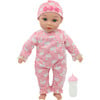 Little Darlings: 14" Kiss N Tickles Baby Doll - Pink, White, Swan - Doll Accessories - 1 - thumbnail