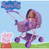 Peppa Pig: Doll Pram - Purple, Pink, Flowers - Accessory For Dolls Up To 18" - Doll Accessories - 2