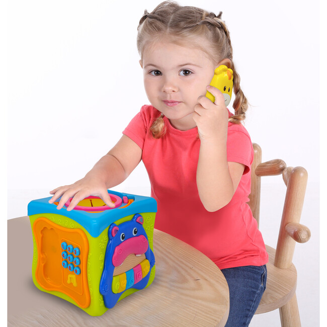 Light & Sound: Activity Cube - Music & Animal Themed Interactive Toy - Infant - 2