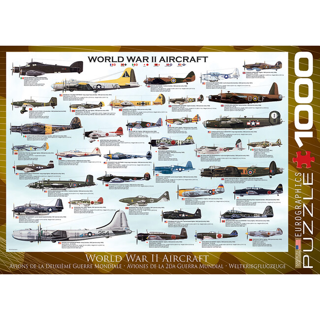 Eurographics: World War II Aircraft - 1000 Piece Puzzle - Puzzles - 1