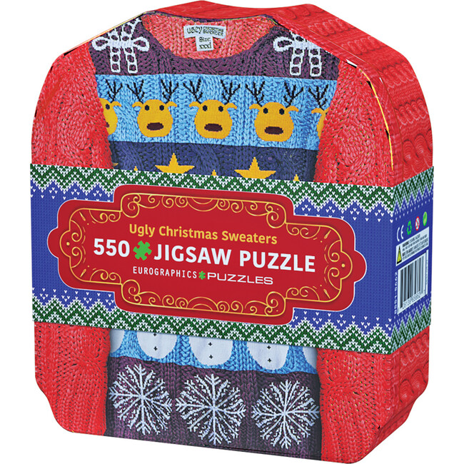 Eurographics: Puzzle Tin: Ugly Christmas Sweaters - 550 Piece Jigsaw