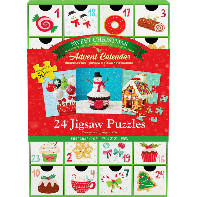 Eurographics: Puzzle Advent Calendar: Sweet Christmas Individual Jigsaws