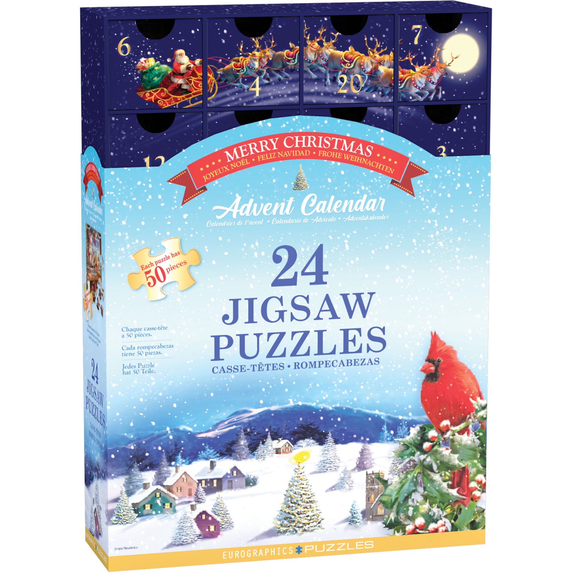 Eurographics: Puzzle Advent Calendar: Merry Christmas Individual Jigsaws - Puzzles - 1