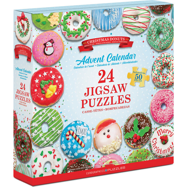 Eurographics: Puzzle Advent Calendar: Christmas Donuts Individual Jigsaws