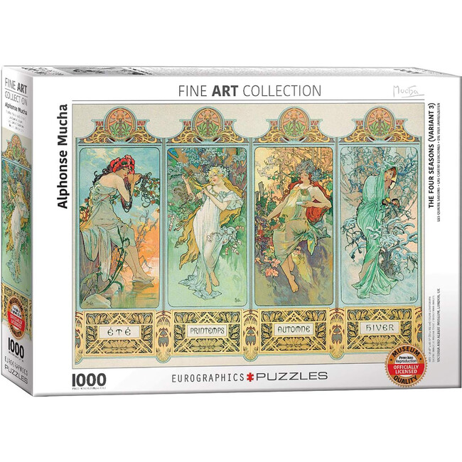 Eurographics: Four Seasons by Alphonse Maria Mucha - 1000 Piece Puzzle - Puzzles - 1