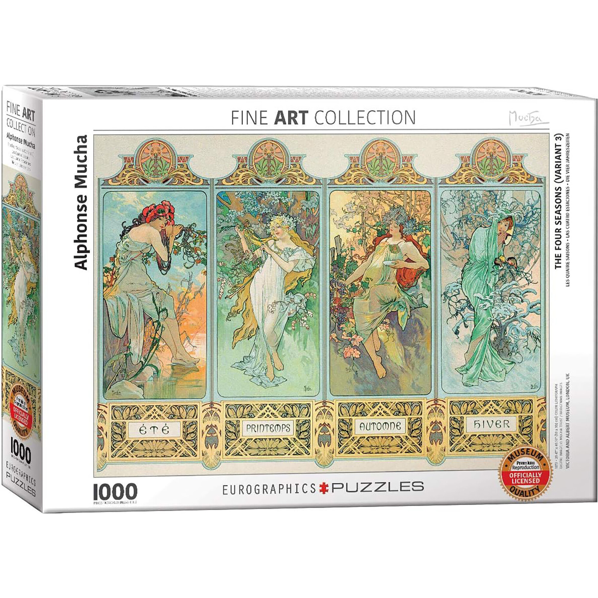 Eurographics: Four Seasons by Alphonse Maria Mucha - 1000 Piece Puzzle - Puzzles - 1