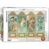 Eurographics: Four Seasons by Alphonse Maria Mucha - 1000 Piece Puzzle - Puzzles - 1 - thumbnail