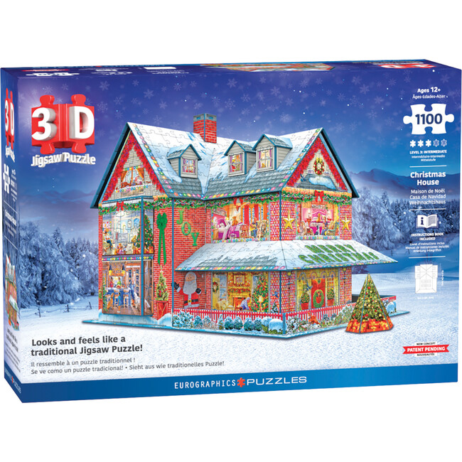 Eurographics: 3D Puzzle: Christmas House - 1100 Pieces - Puzzles - 1