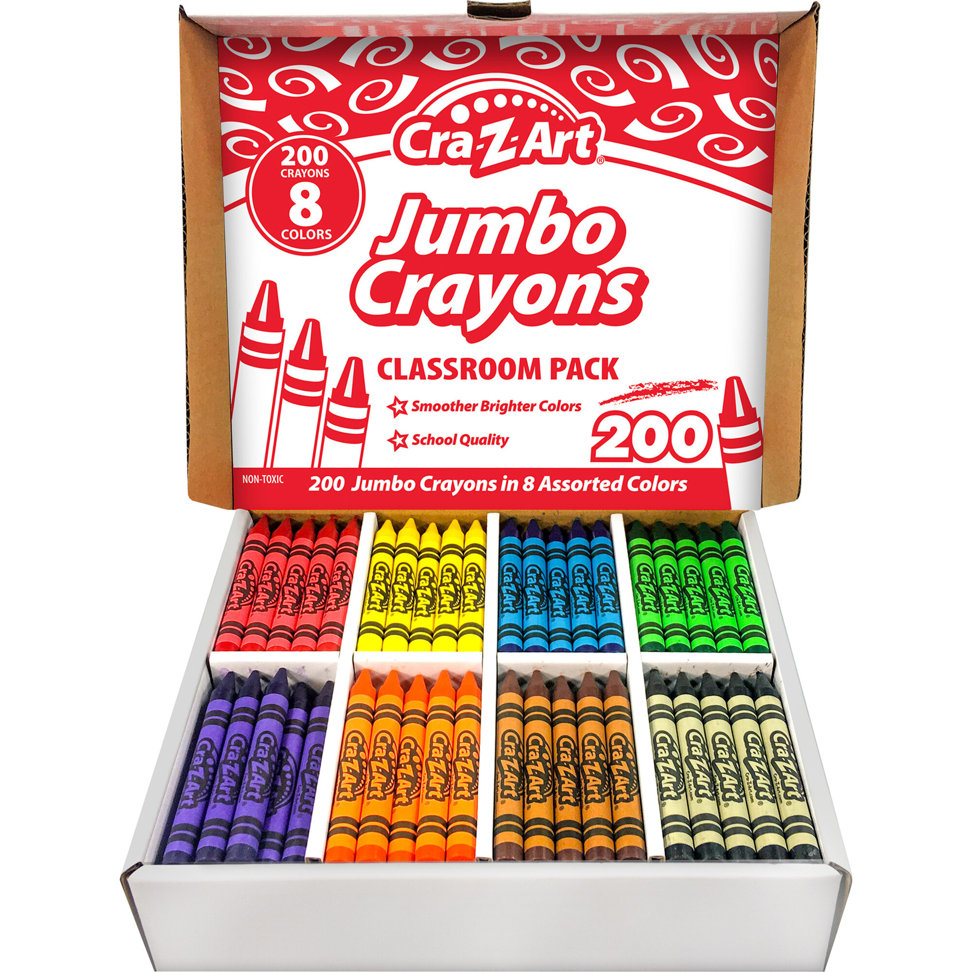 Classroom Pack: Jumbo Crayons - 200 Pieces - Arts & Crafts - 1