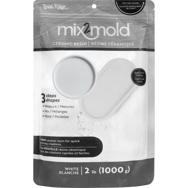 Brea Reese: Mix2Mold Ceramic Resin - White Powder 2lb Bag - 1000g