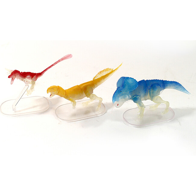 Beasts of the Mesozoic: Glow-In-The-Dark Dinosaur 3-Pack - Velociraptor, Protoceratops & Psittacosaurus