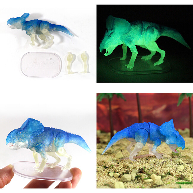 Beasts of the Mesozoic: Glow-In-The-Dark Dinosaur 3-Pack - Velociraptor, Protoceratops & Psittacosaurus - Playsets - 3