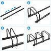 Bicycle Floor Parking Rack Stand for 4 Bicycles - Balance Boards - 4