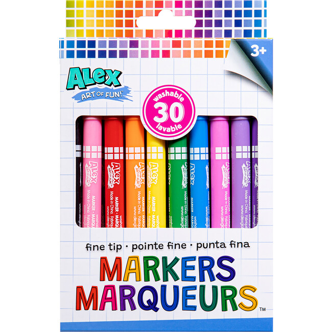 Alex: Art Of Fun – Fine Tip Markers 30 Pack