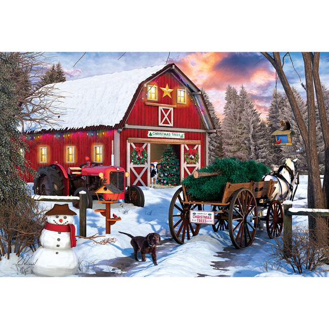 Eurographics: Puzzle Tin: Christmas Barn - 550 Piece Jigsaw - Puzzles - 2