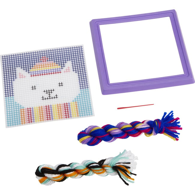 Alex: Glow-In-The-Dark Needlepoint - Cat - DIY Craft Kit - Building Sets - 2